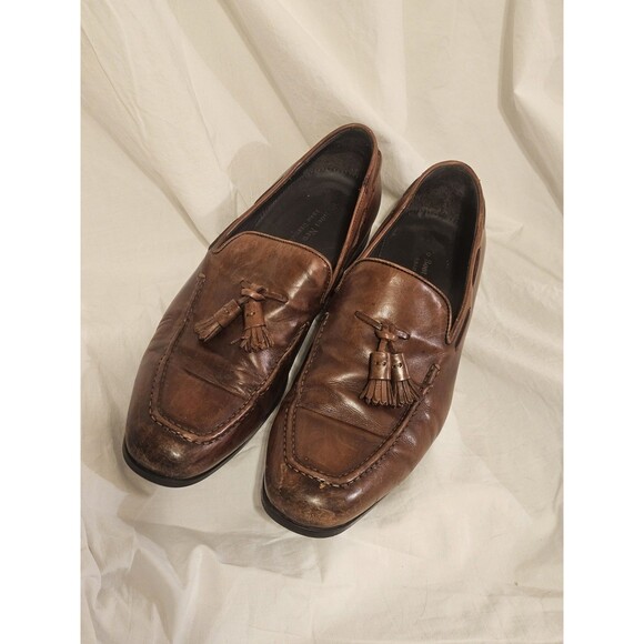 To Boot New York Adam Derrick Men\'s Italian Leather Tassel Loafers Brown Sz 10.5 main image 7